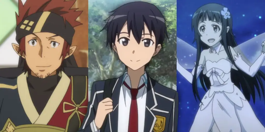 Perbandingan karakter utama dan pendukung Bagan perbandingan karakter Sword Art Online