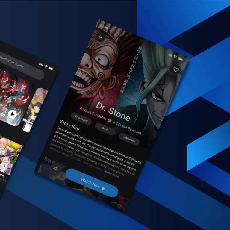Antarmuka Situs yang Ramah Pengguna Gambar antarmuka situs streaming anime yang mudah digunakan