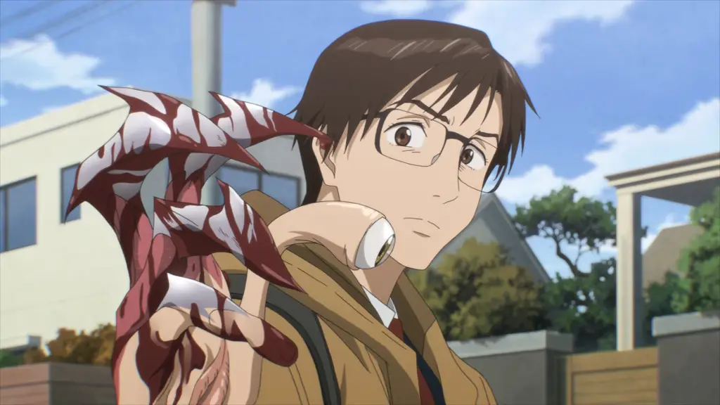 Shinichi dan Migi: Sebuah Simbiosis yang Tak Terduga Shinichi Izumi dan Migi, karakter utama dalam anime Parasite