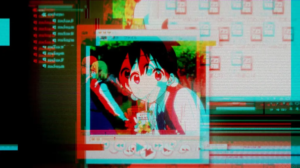 Beragam Karakter Anime Karakter anime yang ditampilkan di layar laptop